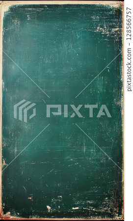 This blank green chalkboard features a worn texture, ideal for writing or drawing in a teaching or creative environment This blank green chalkboard features a worn texture, ideal for writing or drawing in a teaching or creative environment 128566757