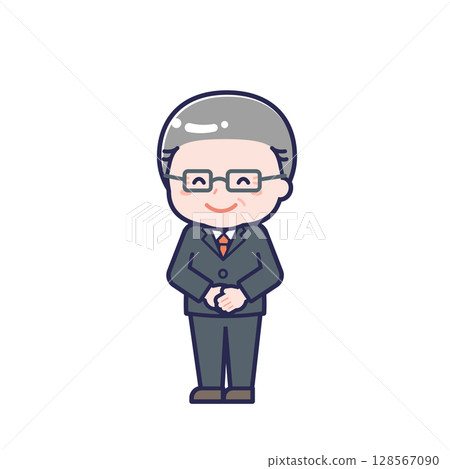 Senior office worker / diagonal / male 01 128567090