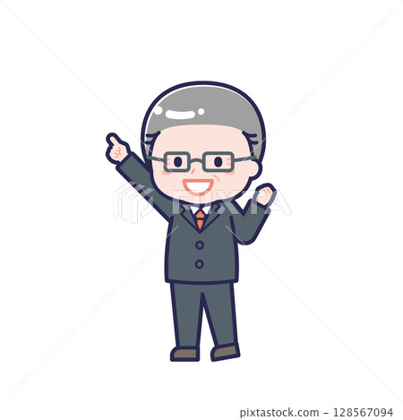 Senior office worker / diagonal / male 05 128567094
