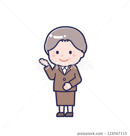 Senior office worker / diagonal / female 18 Senior office worker / diagonal / female 18 128567115