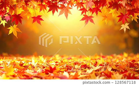 AI Images: Vivid autumn leaves 128567118