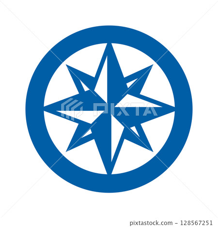Simple compass icon (color) 128567251