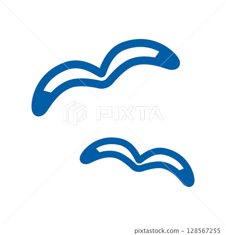 簡單的海鷗圖示（彩色） 128567255