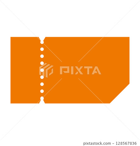 橘色空白票/優惠券的插圖 128567836