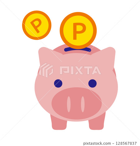 儲蓄積分的存錢筒插圖 128567837