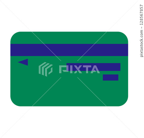 信用卡背面和磁條的插圖 128567857