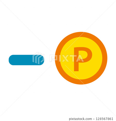 減號圖示表示已扣除或已使用積分 128567861