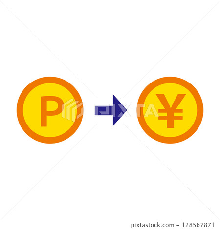 Icon to exchange points for money 128567871