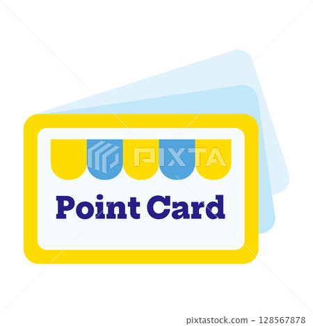 Illustrations of store point cards (multiple copies) 128567878
