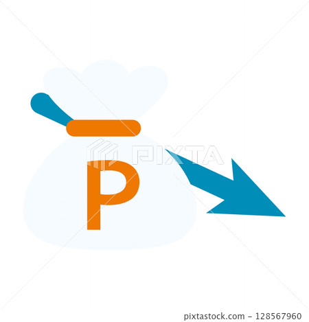 Illustration of point balance decreasing/disappearing Illustration of point balance decreasing/disappearing 128567960