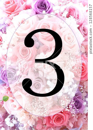 Postcard Table Number Pink Rose 3 Postcard Table Number Pink Rose 3 128568157