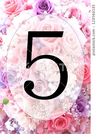 明信片桌號粉紅玫瑰5 128568185