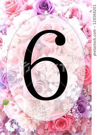 明信片桌號粉紅玫瑰6 128568201