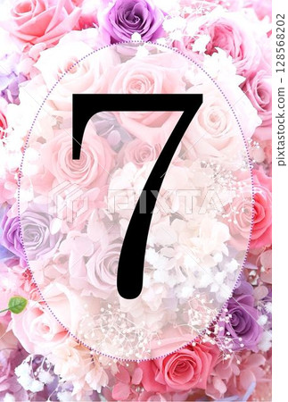 明信片桌號粉紅玫瑰7 128568202