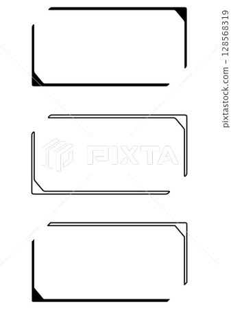 單色簡約方形切碎卡片狀框架 128568319