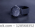 Wrist watch for women on black background 128568352