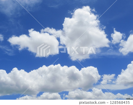 Summer blue sky and white clouds 128568435