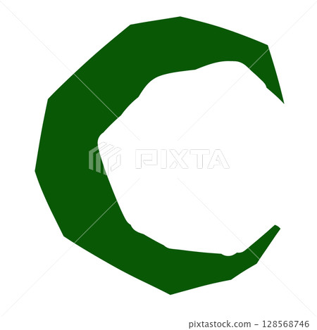 Green wobbly moon 128568746