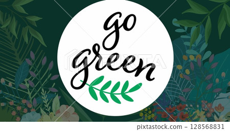 Image of go green in circle on jungle background Image of go green in circle on jungle background 128568831