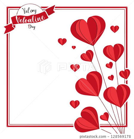 happy valentines day greeting card template. love romantic and holiday. vector happy valentines day greeting card template. love romantic and holiday. vector 128569178