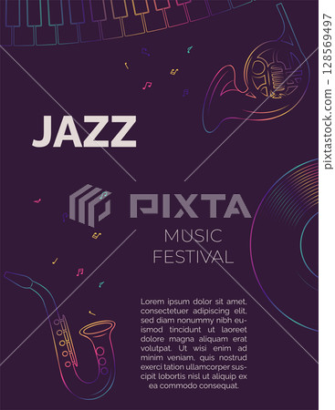 music festival poster 128569497