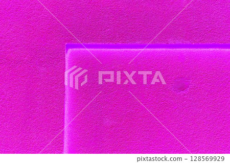 Rectangular niche in a concrete wall 128569929