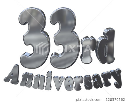 3DCG text "33rd Anniversary/33rd Anniversary Mark Sparkle" 3DCG text "33rd Anniversary/33rd Anniversary Mark Sparkle" 128570562
