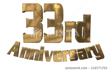 3DCG text "33rd Anniversary/33rd Anniversary Mark Sparkle" 3DCG text "33rd Anniversary/33rd Anniversary Mark Sparkle" 128571703