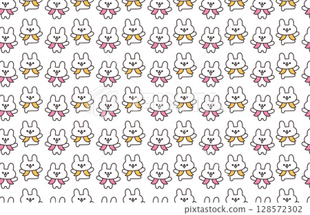 Cute rabbit background illustration Cute rabbit background illustration 128572302