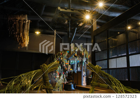 Tanabata decorations and hearth 128572323