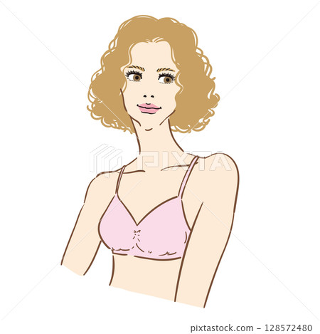 Fashion model style beautiful woman upper body 128572480