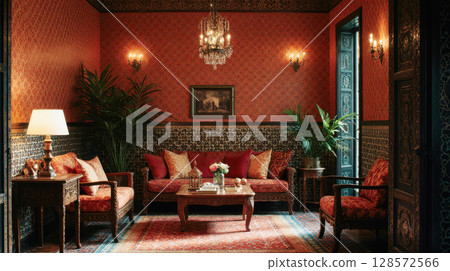 Moroccan-inspired living room Moroccan-inspired living room 128572566