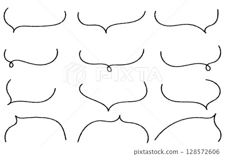 Handwritten speech bubble set 128572606