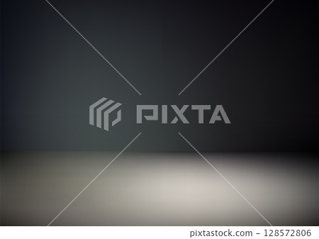 dark gray minimalist background with spotlight on floor modern empty interior wall design for product display template 128572806