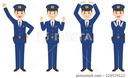 Police officer whole body part 3 Police officer whole body part 3 128574122