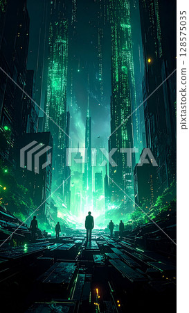 Virtual space image (AI generated image) 128575035