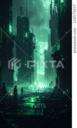 Virtual space image (AI generated image) 128575037