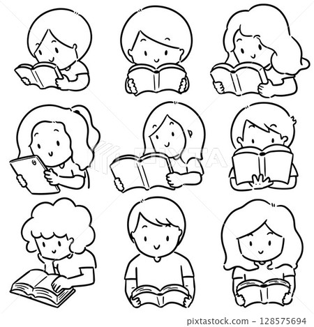 vector set of reader 128575694