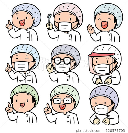 vector set of dentist 128575703