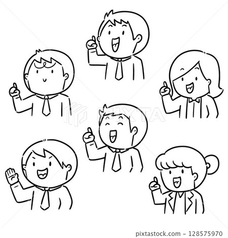 vector set of office worker 128575970
