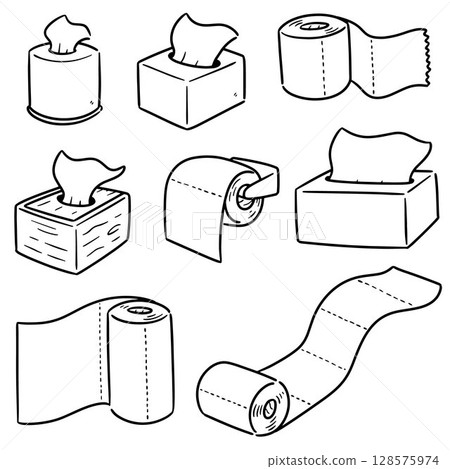 vector set of tissue papers vector set of tissue papers 128575974