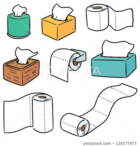 vector set of tissue papers vector set of tissue papers 128575975