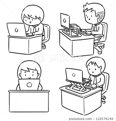 vector set of office worker vector set of office worker 128576248