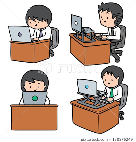 vector set of office worker vector set of office worker 128576249
