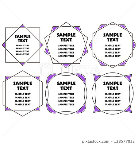 Simple and gentle frame set Decoration Decorative frame Purple 128577032