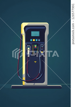EV charging station UI infographic, vertical format, 128577991