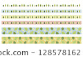 Pop tree and leaf masking tape style decorative border 128578162