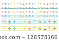 Pop marine item masking tape style decorative border 128578166