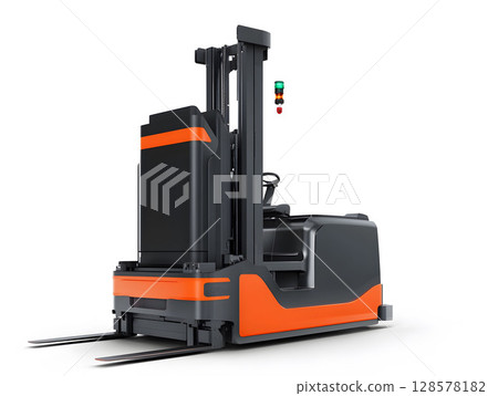 autonomous forklift system illustration, 128578182