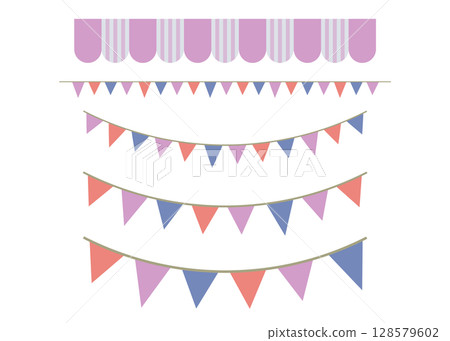 餐廳遮陽帳篷和花圈是時尚餐廳的必備物品。 128579602